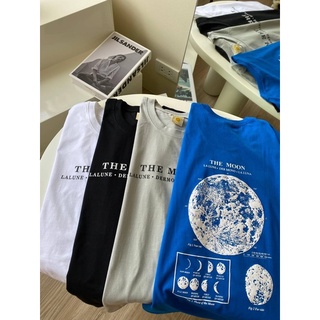 เสื้อยืดโอเวอร์ไซส์สกรีนหน้าหลัง the moon