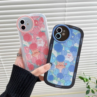 for OPPO A16K A57 2022 A96 A76 A16 A15s A93 A94 A74 A95 A54 A53 A52 A92 A12 A7 A5s A3s A5 A9 2020 F9 F11 Reno 6 7Z Flowe Bear Soft Case with Camera Lens Protection Full Cover| BCD0