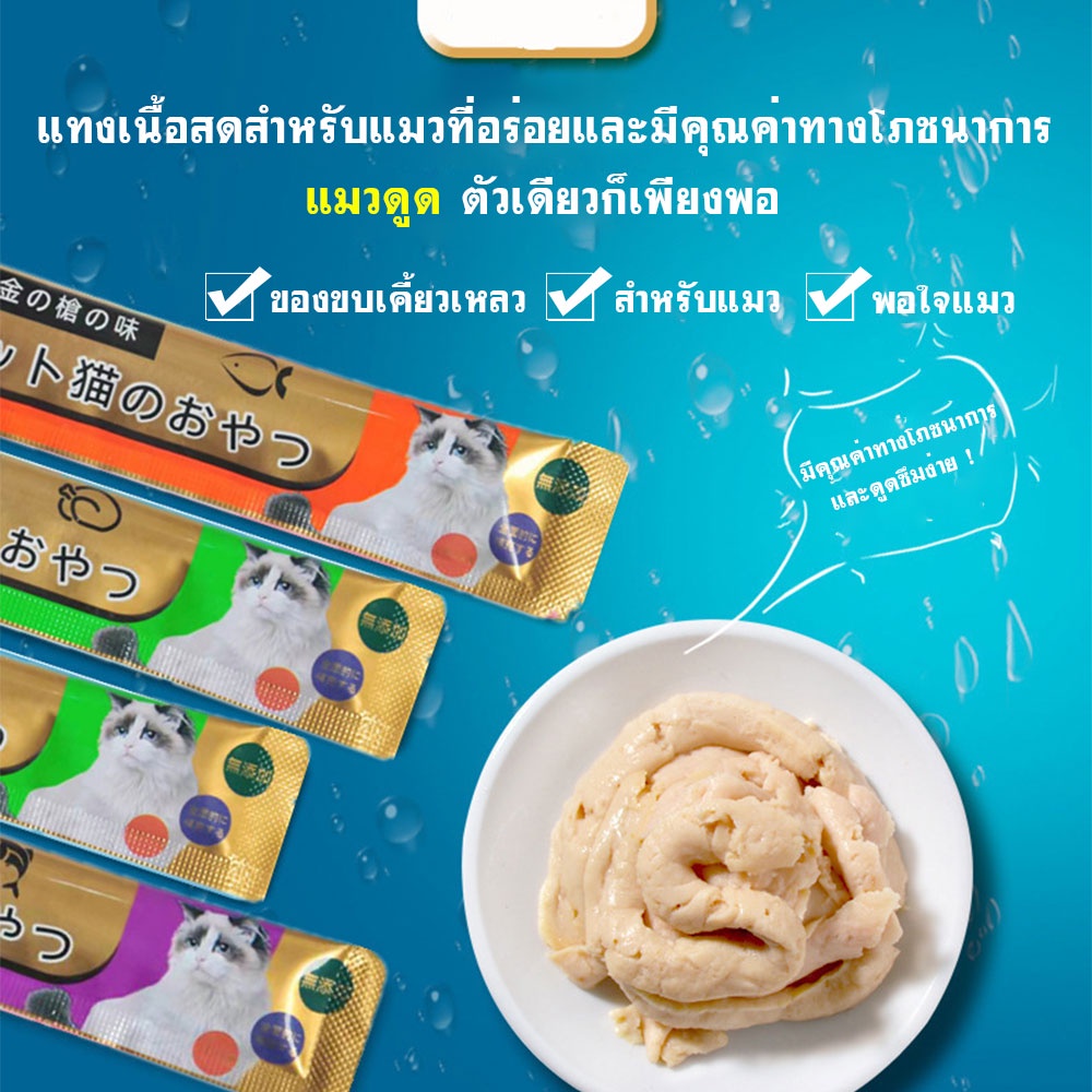10 ชิ้น แบรนด์ญี่ปุ่น サンヤン พร้อมส่ง ขนมแมว ขนมแมวเลียแสนอร่อย อาหารแมว อาหารเปียกแมว แมวอิ่มทาสสุขใจ