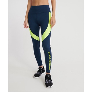 SUPERDRY ACTIVE PANEL LEGGINGS - กางเกงเลกกิ้ง สำหรับผู้หญิง สี Deep Teal