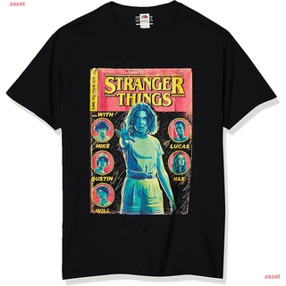 สเตรนเจอร์ ธิงส์ เสื้อ Stranger Things Mens Comic Cover Basic Solid Tee เสื้อยืด เกรดพรีเมี่ยม ใส่สบาย เสื้อยืดเเ