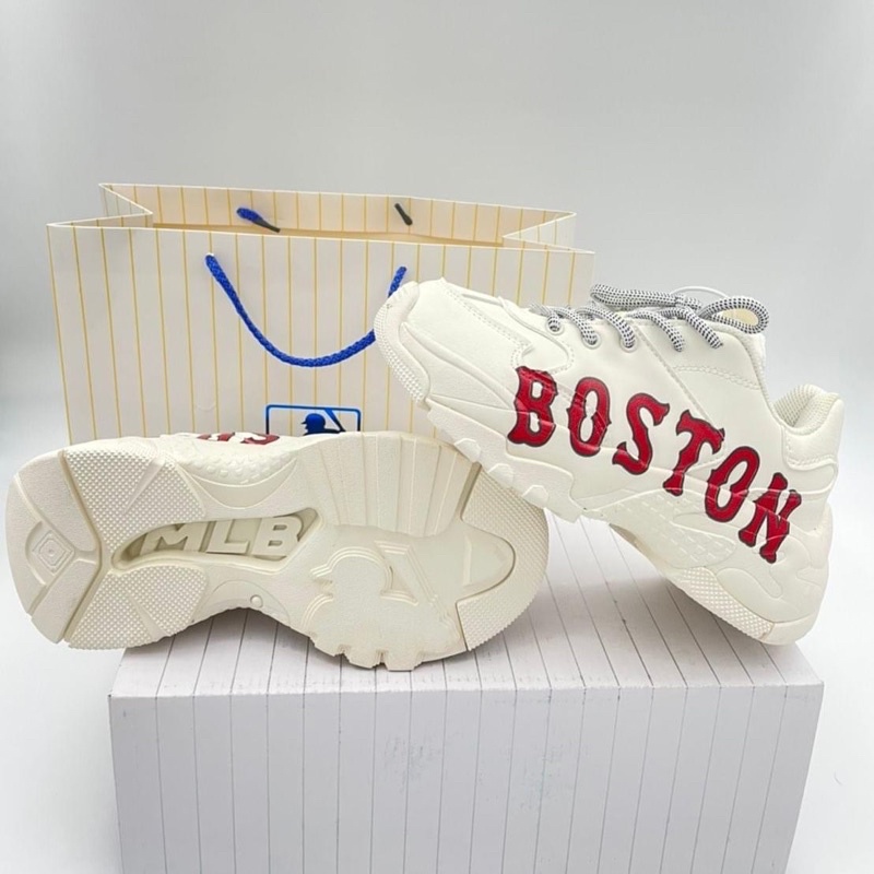 🛍️MLB Boston พร้อมกล่อง+ถุงกระดาษ🛍️ขนาด36-43✅ใส่ได้ทั้งชายและหญิง รองเท้าลำลอง รองเท้าใส่วิ่ง