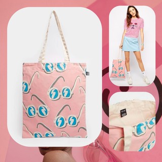 ♥‿♥  #กระเป๋าผ้า Lazy Oaf Sunglasses Shopper Bag
