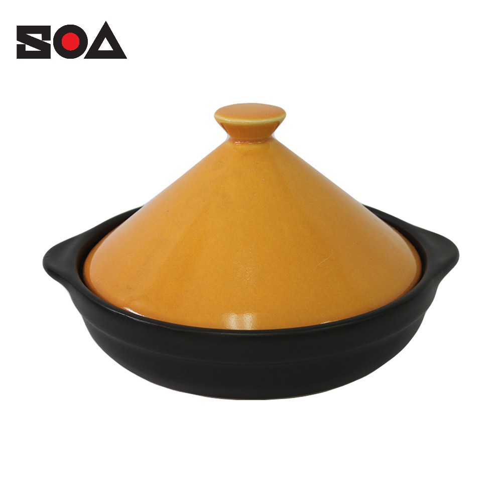 SOA Tajine [สีเหลือง] L ขนาด- หม้อเซรามิคเครื่องครัวทนไฟญี่ปุ่น