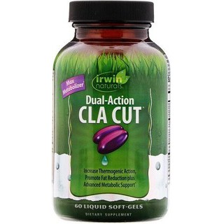 Irwin Naturals, Dual-Action CLA Cut, 60 Liquid Soft-Gels ⭐ หมดอายุ 03/23 ⭐ กระตุ้นการเผาผลาญ ⭐ ลดการสะสมไขมัน (NTK)