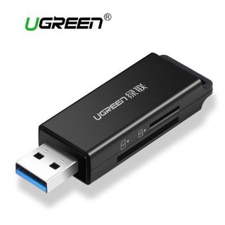 UGREEN CARD READER EXTERNAL (การ์ดรีดเดอร์พกพา) USB 3.0 (TF&amp;SD) [40750] (BLACK)