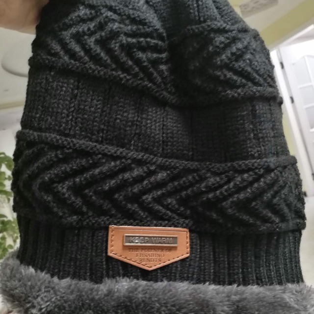 หมวกไหมพรมพร้อมปลอกคอ กันหนาว ใส่ได้ชายหญิง พร้อมส่ง