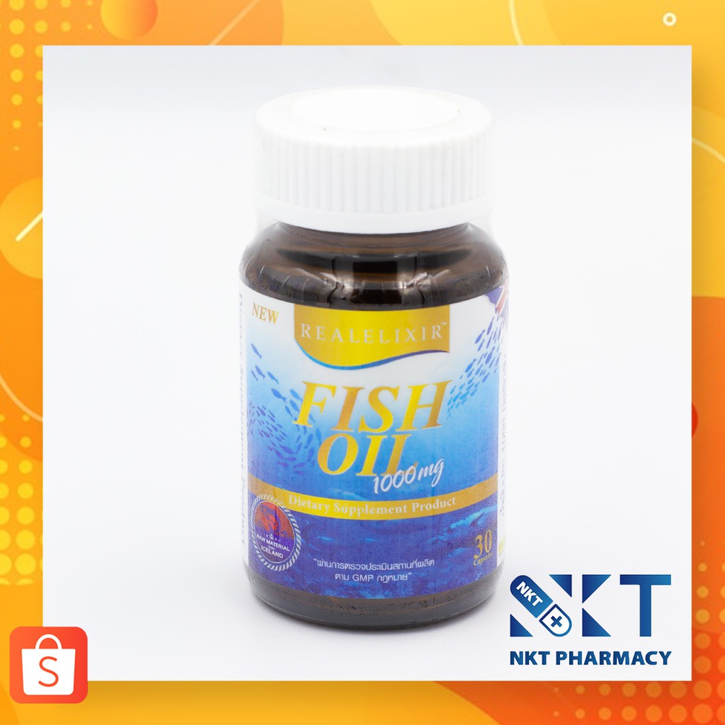 Real Elixir Fish Oil 1000 mg (30/100 เม็ด) | Shopee Thailand