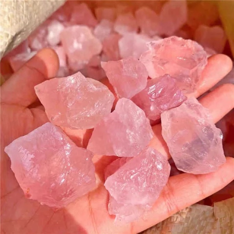 1 Pc Natural Rose Quartz 1-3 cm raw stone for love healing and heart chakra crystal beautiful quality rough Madagascar
