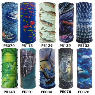 PARBUF ผ้าบัฟ SET2 fish  ผ้าอเนกประสงค์ ป้องกัน UV  กีฬาทางน้ำ,ขี่จักรยาน,เดินทาง,เดินเล่น,วิ่ง,ตกปลา