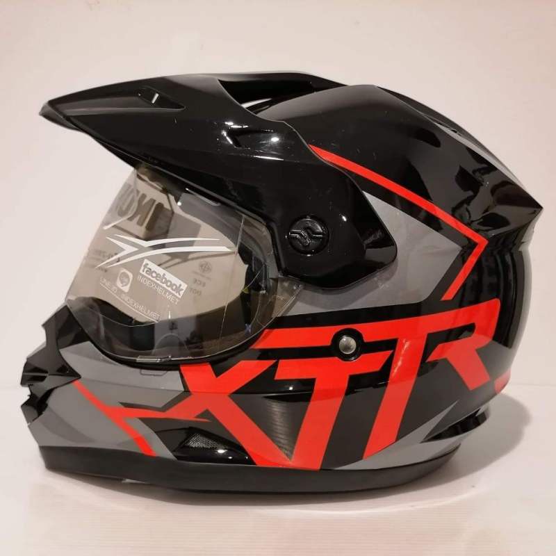 หมวกกันน็อควิบากIndex​ XTR Black​ สีดำเงา รถมอเตอร์ไซด์วิบาก