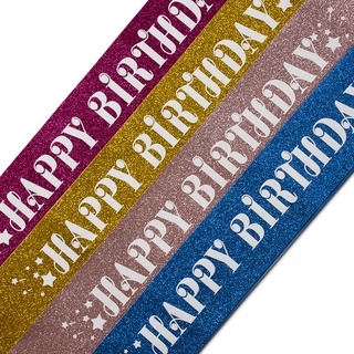 Happy Birthday Glitter Sash Birthday Party Decoration Party Favors Gifts for Birthday Girls