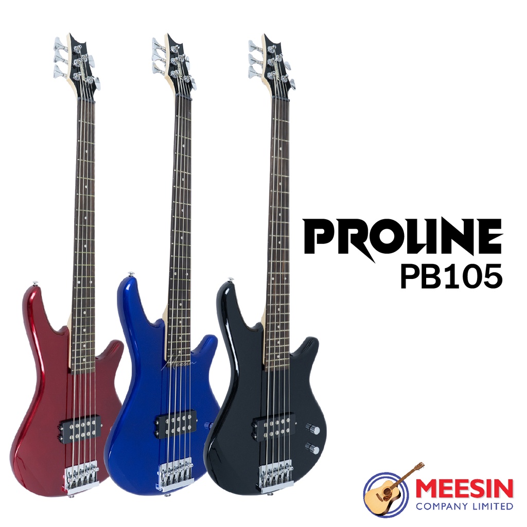 Proline รุ่น PB105 เบสไฟฟ้า 5 สาย ทรง Modern 1วอลลุ่ม 1 โทน 1ฮัมบักเกอร์