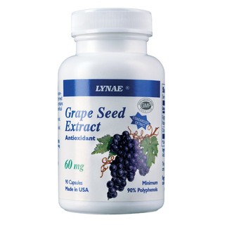 LYNAE Grape Seed Extract Antioxidant 60 mg Vitamin USA 90 แคปซูล