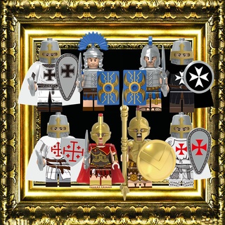 เข้ากันได้กับ Leging Minifigures Rome Commander Spartan Warrior ของขวัญวันเกิดอาคารบล็อกของเล่นสําหรับเด็ก