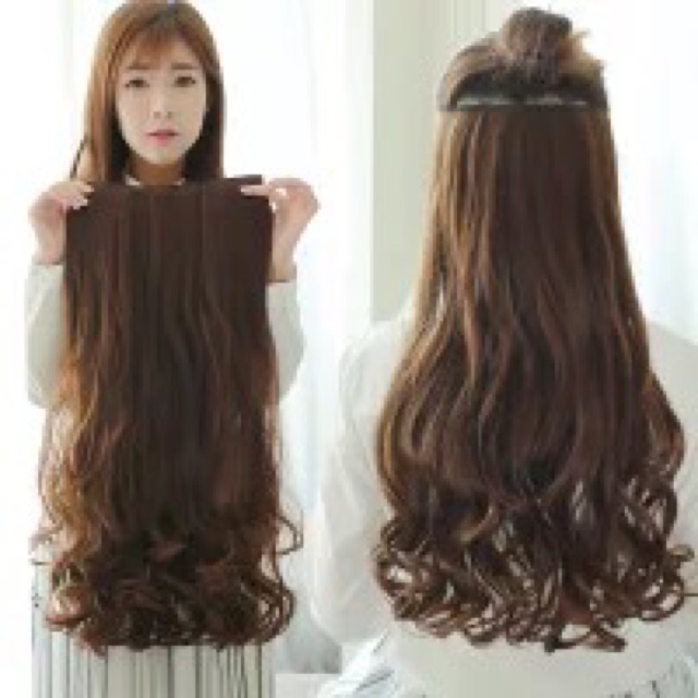 แฮร์พีช haipiece แฮร์พีชลอนปลายยาว 50cm ทนร้อน220องศา สระได้หนีบได้หวีได้ งานดี เส้นไหมเกาหลี