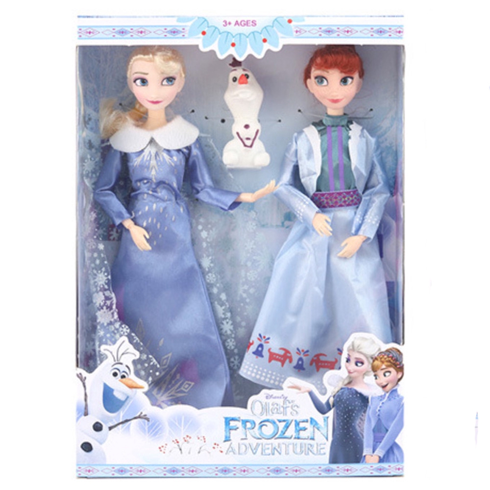 ของเล่นเด็กฟิกเกอร์ Frozen Elsa And Anna Snow Queen สําหรับตกแต่งบ้าน