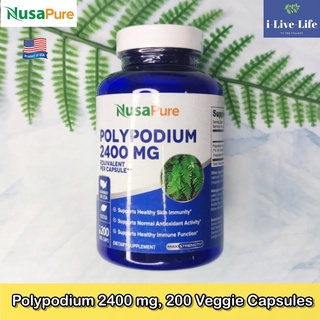 NusaPure - Polypodium 2400 mg 200 Veggie Capsules สารสกัดจากโพลิโพเดียม