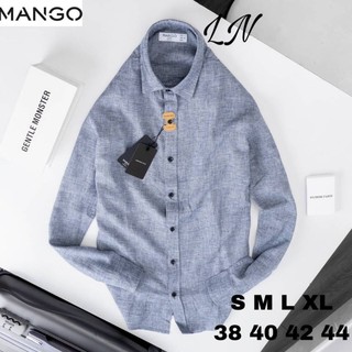 เสื้อเชิ้ตคอปก​ผู้ชาย​ ป้าย​ Mango