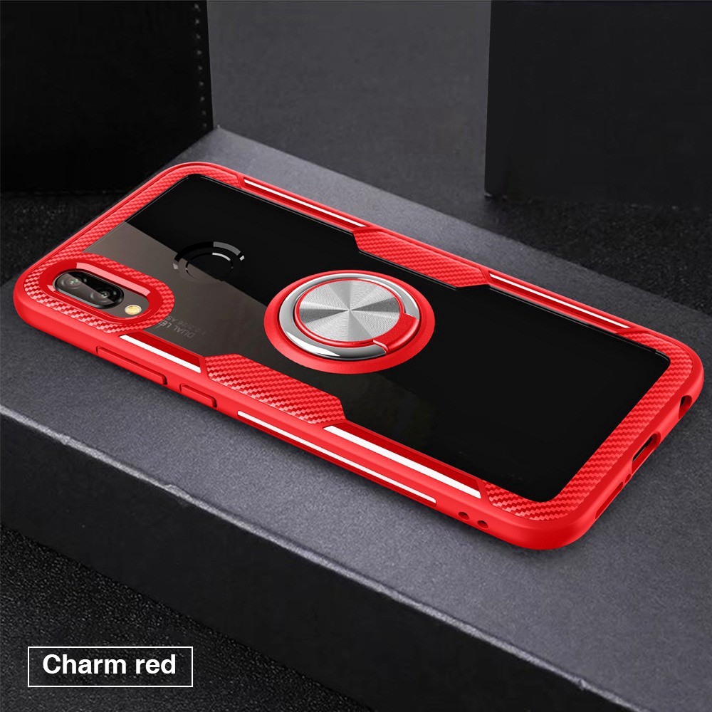 Vivo X21 V9 NEX A NEX S X23 Symphony Ultra-Thin Stand Holder Finger Ring Clear Phone Case เคสโทรศัพท์มือถือติดรถยนต์ #8