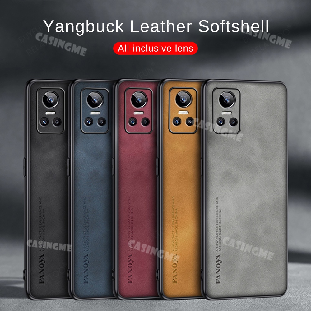 เคสโทรศัพท์มือถือหนังแกะ ซิลิโคนนิ่ม กันกระแทก ป้องกันเลนส์กล้อง แฟชั่น สําหรับ Realme GT Neo 3 Neo3T GTNeo 2 Neo3 3 3T 5G Realme GT Neo3 Neo3T ราคา ถูกที่สุด ดีลบีเคเค แกลเลอรีภาพที่ 2