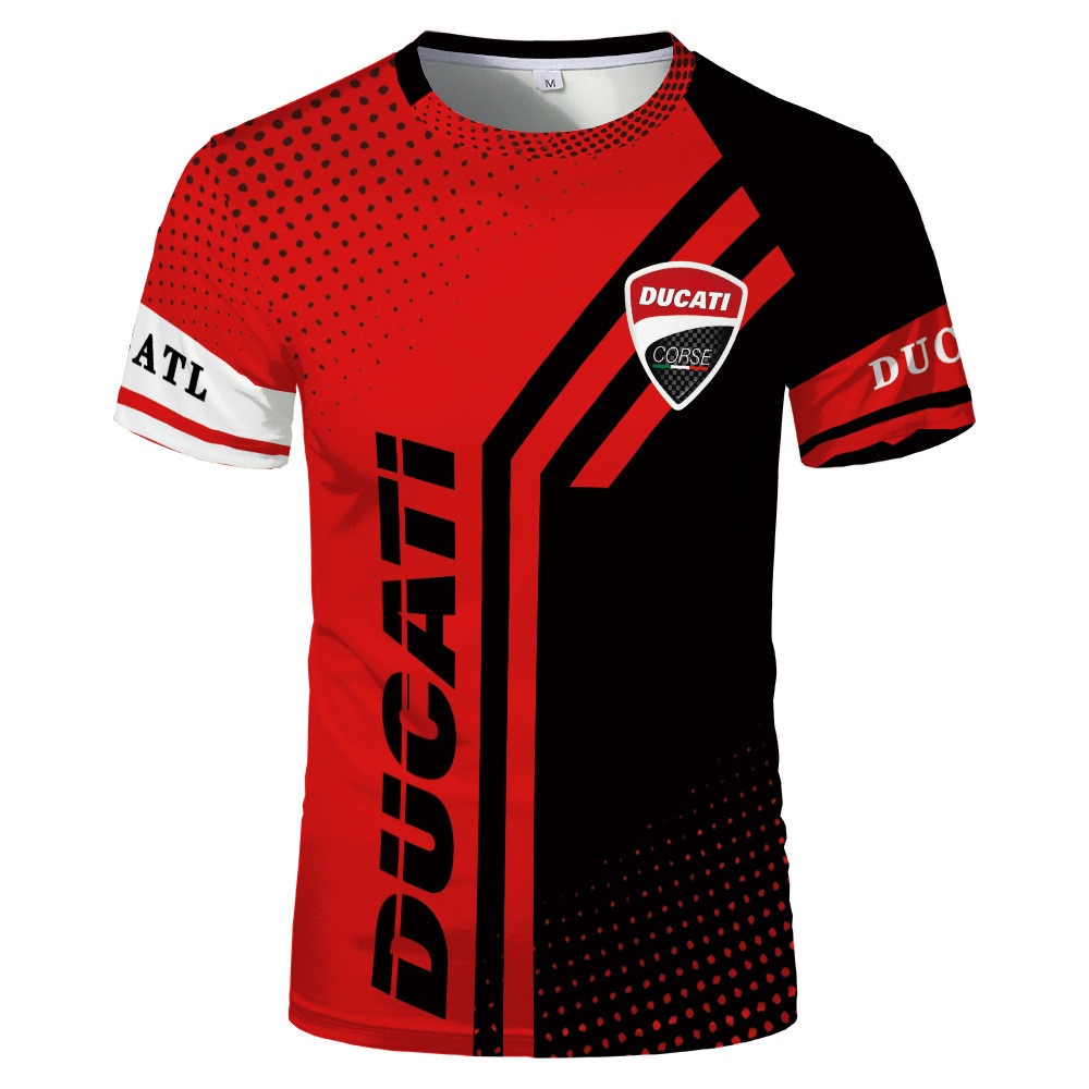 ใหม่ เสื้อยืดลําลอง แขนสั้น คอกลม พิมพ์ลายโลโก้ DUCATI โอเวอร์ไซซ์ แห้งเร็ว คุณภาพสูง แฟชั่นฤดูร้อน สําหรับผู้ชาย