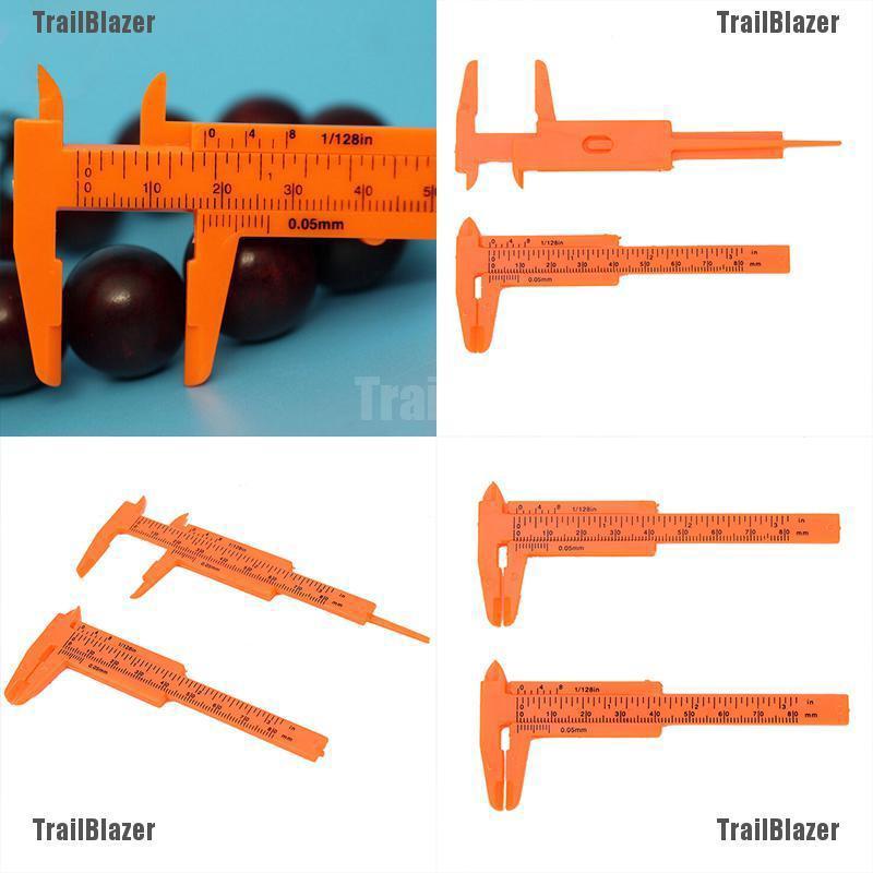 ใหม่ ไม้บรรทัดวัดเวอร์เนียคาลิปเปอร์ พลาสติก ขนาดเล็ก 80 มม. 1 ชิ้น