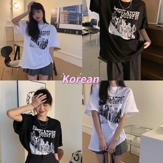 Korean เสื้อ Regulators -Oversize- สไตล์เกาหลีวินเทจ เสื้อยืดนิ่ม แขนสั้นแฟชั่น เนื้อผ้าดี 799