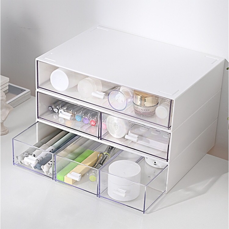 HomeDee ฟรีสติกเกอร์2แผ่น กล่องเก็บของแบบมีลิ้นชัก ใส่เครื่องสำอาง และอุปกรณ์ต่างๆ พร้อมส่ง - รูปที่ 2