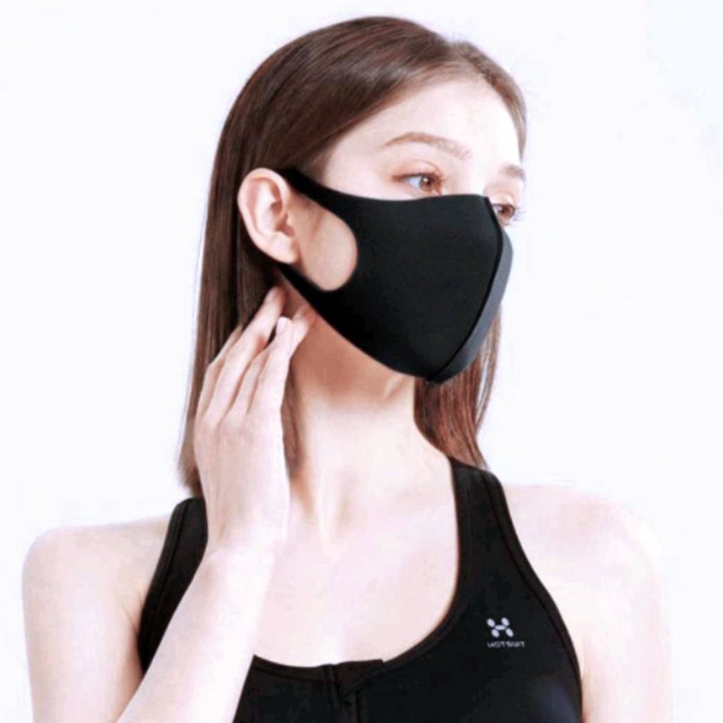 หน้ากาก 3D สีดำ แบบหนา ซักได้ Face Mask,ผ้าปิดจมูก,ป้องกันฝุ่น,มลภาวะและเชื้อ (1ห่อ บรรจุ 1ชิ้น)
