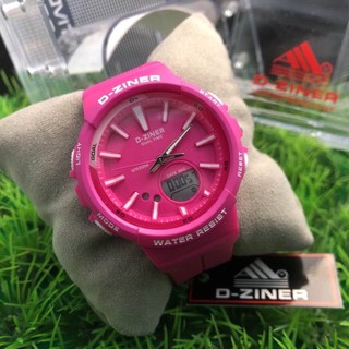 D-ZINER นาฬิกาข้อมือผู้หญิง Quartz Hybrid digital analog เครื่องญี่ปุ่น ทรงกลม35 mm. สีสันสดใสสวยงาม พร้อมกล่อง