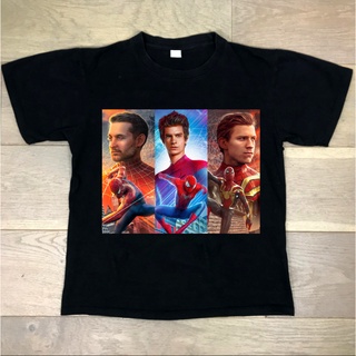 เสื้อยืดผ้าฝ้าย เสื้อยืด พิมพ์ลาย Spider Man No Way Home 2022 We Are Spider สีดํา สไตล์คลาสสิก สําหรับผู้ชาย