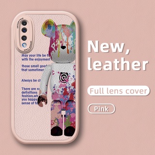 เคสโทรศัพท์มือถือหนัง แบบบาง กันกระแทก ลายหมี สําหรับ Samsung A50 A30s A50s A51 4G A53 5G