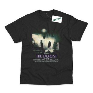 เสื้อยืด ผ้าฝ้าย พิมพ์ลายโปสเตอร์ภาพยนตร์ The Exorcist Direct To Garment PPojmk52JCaofn82 สไตล์เรโทรสามารถปรับแต่งได้