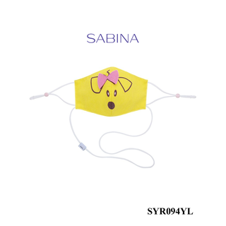 Sabina Kids Mask หน้ากากอนามัย "สำหรับเด็ก 6-12 ปี" รหัส SYR094YL สีเหลือง มีสายคล้องคอ