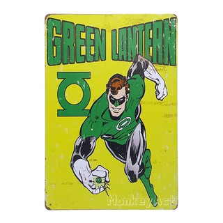 ป้ายสังกะสีวินเทจ Green Lantern
