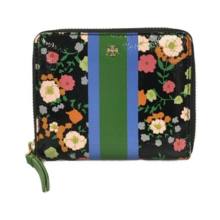 Tory Burch wallet Zip Around Floral enamel Women Direct from Japan Secondhand
