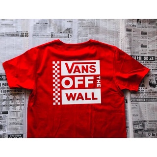 VANS การออกแบบด้านหน้าและด้านหลังของผนัง TSHIRT ผ้าฝ้าย UNISEX zIh