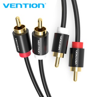 Vention สายต่อลำโพง 2 RCA ไป 2 RCA ตัวผู้ที่ง 2 ฝั่ง เสียงสเตอริโอ ต่อ HDTV   ไฮไฟ เครื่องขยายเสียง VAB-R06