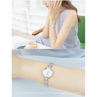 Julius นาฬิกาข้อมือสตรี นาฬิกาแบรนด์จูเลียส รุ่น JA-981 silver สีเงิน ( นาฬิกาเกาหลี แบรนด์แท้ 100% )