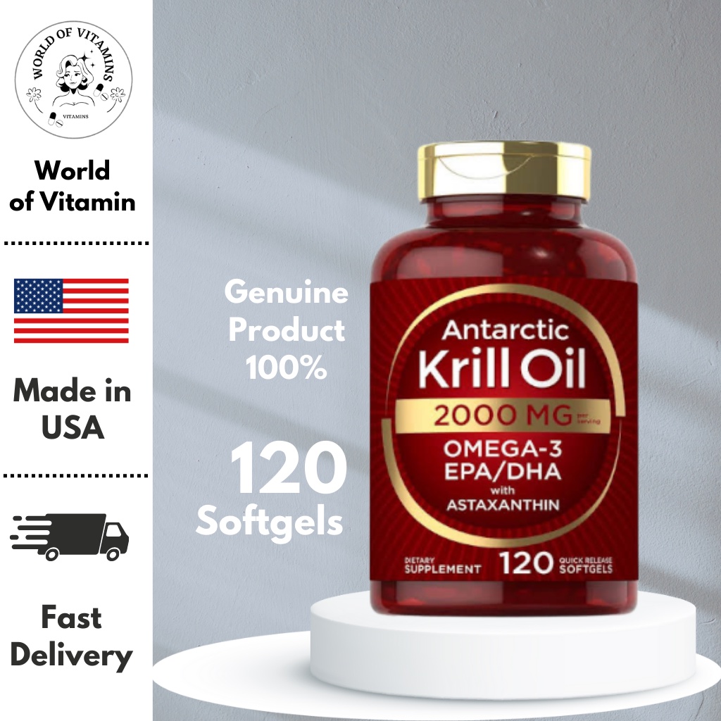 Carlyle Antarctic Krill Oil 2000 mg 120 Softgels | Omega-3 EPA, DHA