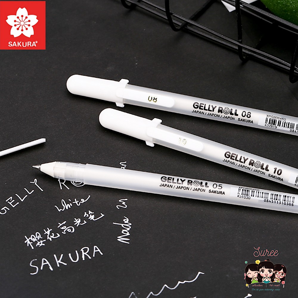 ปากกาเจล Sakura Gelly Roll 10 White