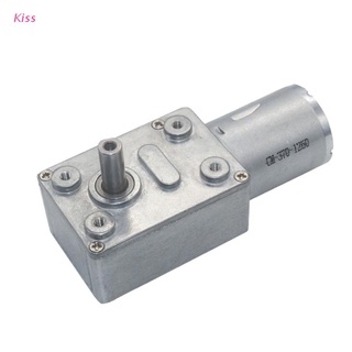Kiss JGY370 มอเตอร์เกียร์หนอนโลหะ ความเร็วสูง 6V 12V 24V 2 RPM เป็น 375 RPM