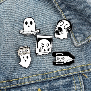 เข็มกลัด รูปการ์ตูน Boo Enamel Pins Ghost Music Box น่ารัก เครื่องประดับ สําหรับเด็ก เพื่อน