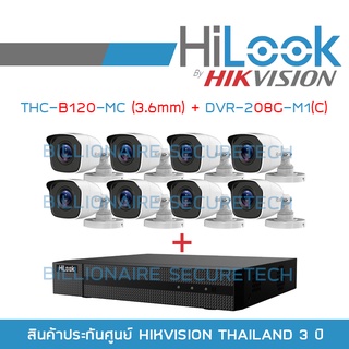 SET HILOOK 8 CH : THC-B120-MC (3.6 mm) X 8 + DVR-208G-M1(C) รุ่นใหม่ของ DVR-208G-F1(S)