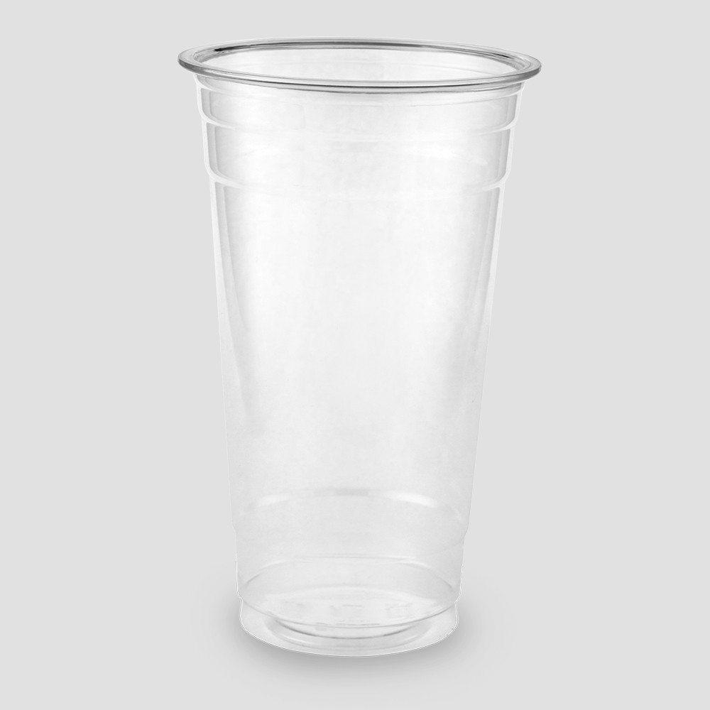 [PET95-22-100] แก้ว PET พลาสติกใส ขนาด 22oz (ทรงสตาร์บัคส์) ปาก 95 มม. รุ่นบาง จำนวน 100 ใบ (มีตัวเลือกฝาด้านใน)