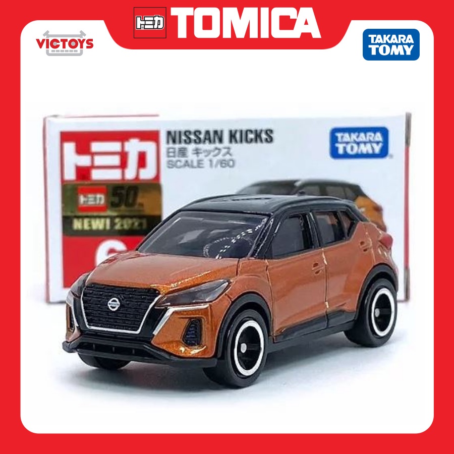 Tomica No.6 Nissan Kicks Model Car, สําหรับเด ็ กอายุ 3 ปีแสตมป ์ 2021 Fullbox ของแท ้ Takara Tomy - Victoys