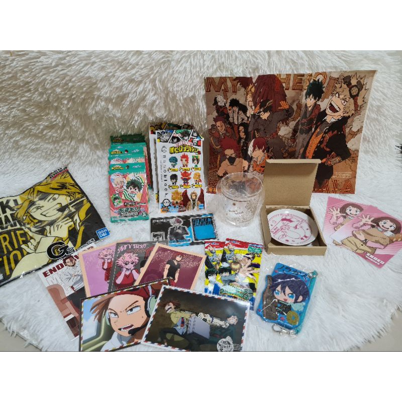 My hero academia postcard Card Nanobolck poster Omamori แก้ว จานเล็ก โปสเตอร์ โปสการ์ด ตัวต่อ เครื่องรางญี่ปุ่น การ์ดใส