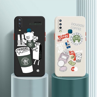 Soft Case VIVO 1904 1906 1902 1901 V2030 V2031 V2036 1935 1938 Cartoon Silicone Pattern Flocking Phone Back Cover