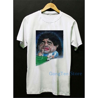 ฝ้ายเสื้อยืดพิมพ์ลายเสื้อยืด พิมพ์ลาย Diego Maradona Funny for wo สไตล์คลาสสิก ไม่ซ้ําใคร สําหรับผู้ชาย และผู้หญิง 19165